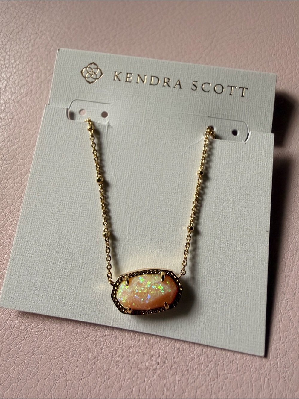 NWT Kendra Scott Satellite Elisa in Yellow Kyocera Opal
